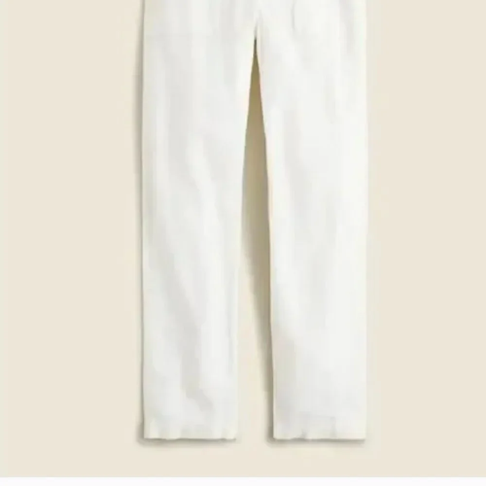 J. Crew bx764 Seaside cargo pant in linen-TENCEL™ lyocell blend White NWt 12P